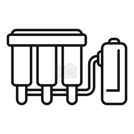 Monochrome vector outline of a public trash bin for waste disposal, perfect for signs and icons