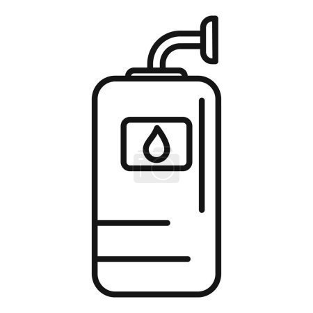 Illustration for Line art vector of a hand sanitizer dispenser, suitable for hygienerelated designs - Royalty Free Image