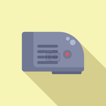 Minimalistic vector graphic of a modern projector, ideal for presentations and media concepts