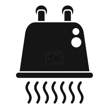 Icône vectorielle simpliste représentant un fer à vapeur chaud, adapté au contenu appliancerelated