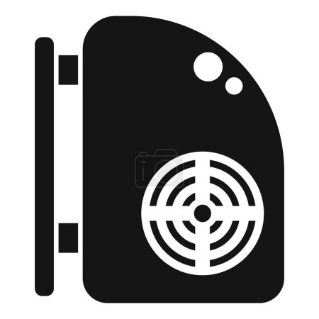 Simplistic vector icon illustration representing a graphics processing unit gpu