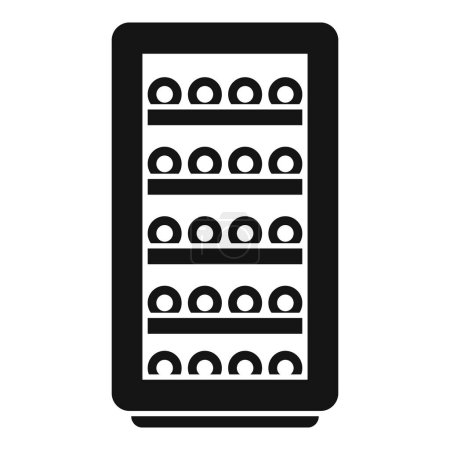Illustration for Simplistic black and white icon representing a mobile phone contacts screen - Royalty Free Image