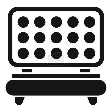 Illustration for Black and white vector illustration of a retro dot matrix display, representing old computing - Royalty Free Image