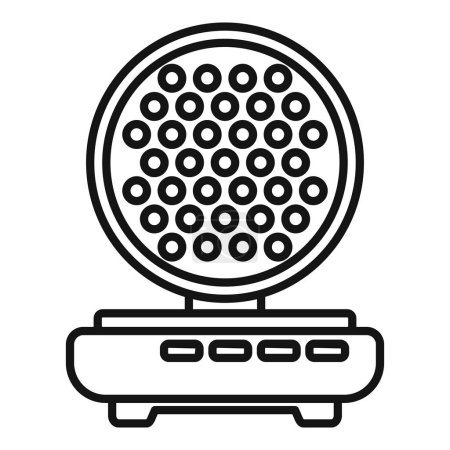 Ilustración de Línea de arte vectorial ilustración de un waffle iron, perfecto para los conceptos de electrodomésticos de cocina - Imagen libre de derechos