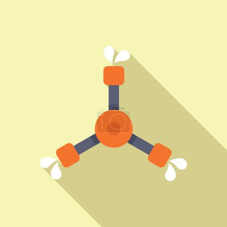 Ilustración de Gráfico de moléculas geométricas simplistas, ideal para contenidos educativos y temas científicos - Imagen libre de derechos