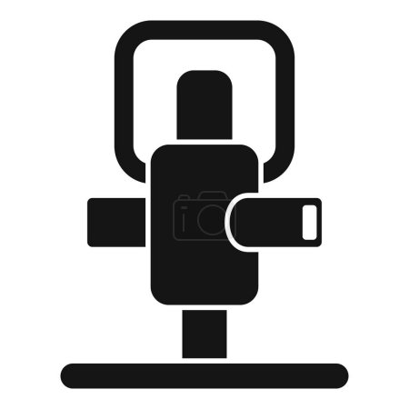 Minimalistische und moderne ikonische Schwarz-Weiß-Podcast-Mikrofonsilhouette für Rundfunk, Aufzeichnung und Kommunikation, geeignet für Web oder digitale Medien