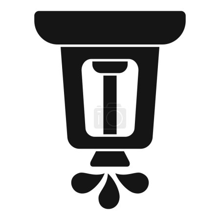Illustration of a leaking trash bin icon representing environmental concern and pollution in urban areas