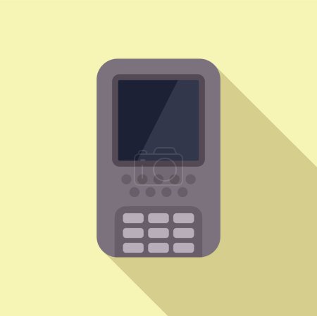 Vektorillustration eines elektronischen Handhelds im Retrostil mit leerem Bildschirm