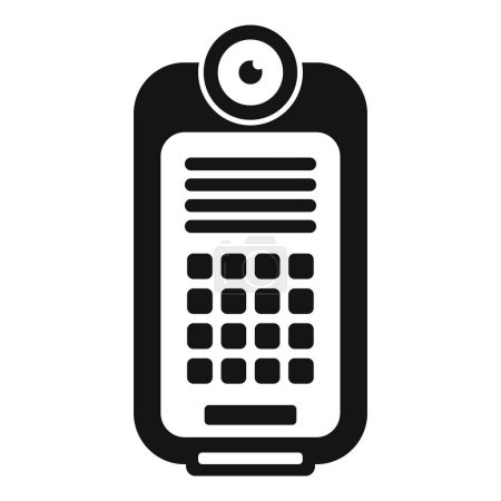 Black and white silhouette of an oldfashioned remote control, ideal for tech graphics