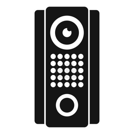 Illustration vectorielle en silhouette d'une télécommande de télévision avec boutons et symbole d'alimentation