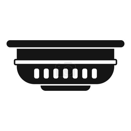 Illustration for Silhouette of a kitchen colander icon for various design uses - Royalty Free Image