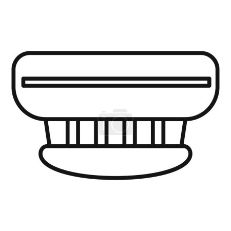 Ilustración vectorial simplificada de un cepillo de dientes en un estilo minimalista sobre fondo blanco