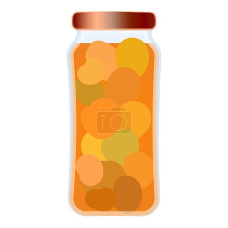 Téléchargez les illustrations : Colorful candy jar vector illustration filled with multicolored sweets and candies, isolated on a transparent background, perfect for graphic design and digital artwork - en licence libre de droit