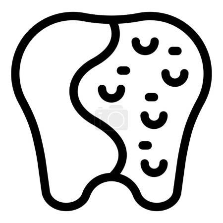 Simple line drawing of a tooth, perfect for dental illustrations and educational material