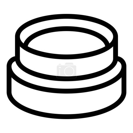 Simple black line illustration of a database icon, perfect for tech and web use