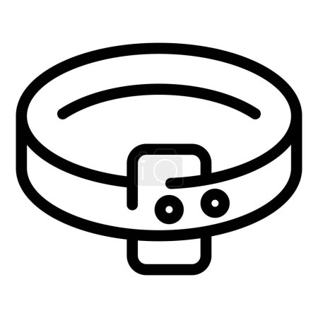 Illustration vectorielle d'une ceinture en style line art simple, isolée sur fond blanc
