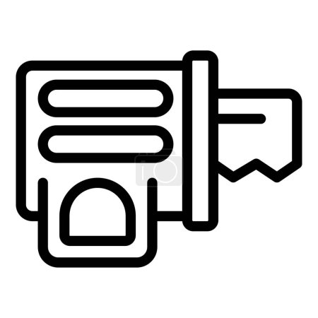 Vektor-Illustration eines Megaphons in fettem Schwarz-Weiß-Stil, geeignet für Symbole und Zeichen