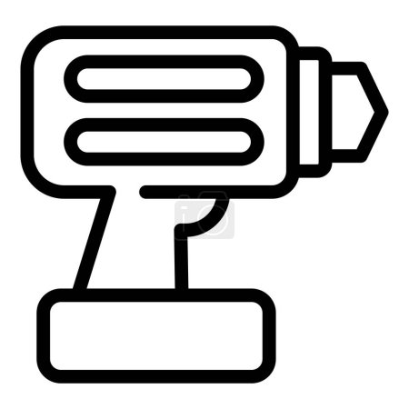 Simplistic illustration of a cordless power drill, perfect for hardware and tool concepts