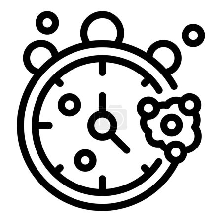 Dessin simple d'un chronomètre, parfait pour les concepts de gestion du temps