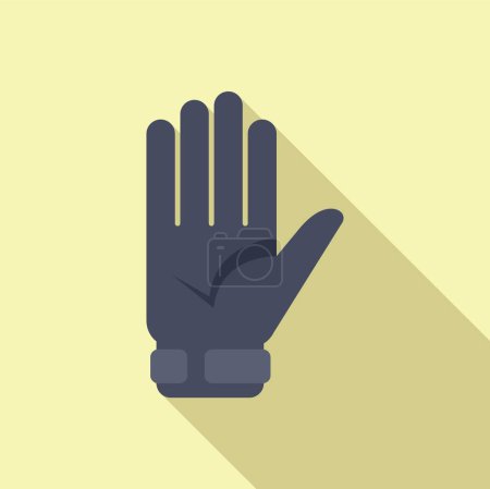 icône vectorielle design plat minimaliste présentant un seul gant avec une ombre