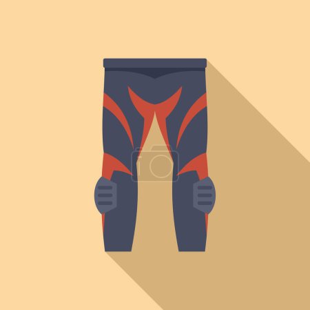 Ilustración vectorial moderna de leggins atléticos con un diseño rojo y gris de moda