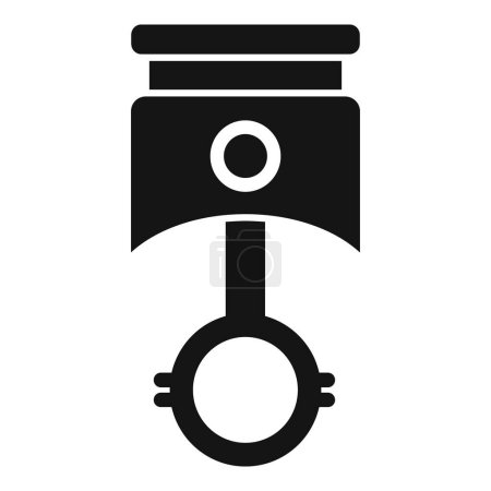 Illustration for Monochrome abstract piston icon vector illustration for automotive, machinery, and industrial design concepts with mechanical and engineering elements - Royalty Free Image