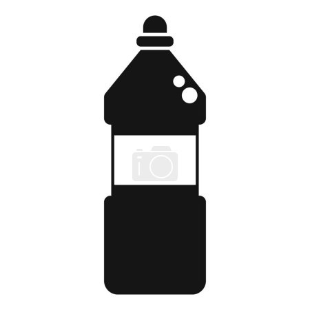 Vektorillustration einer Silhouette von Wasserflaschen mit einem leeren Etikett