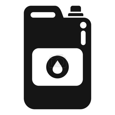 Simplified vector illustration of a fuel canister in black and white, suitable for icons and signage