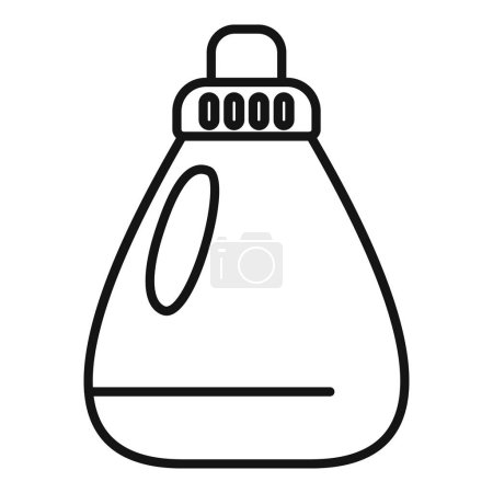 Simple black and white line drawing of a squeezable plastic bottle, suitable for various design uses