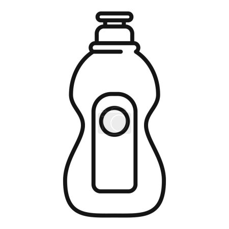 Vektorskizze einer generischen, markenfreien Reinigungsflüssigkeitsflasche