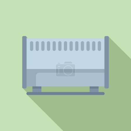 Simple flat design icon representing a data server or a network equipment rack
