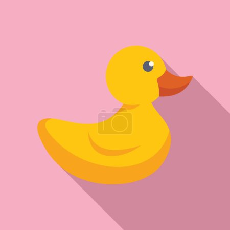 Bright and playful isometric rubber duck vector illustration for kids games and playtime in the bathtub