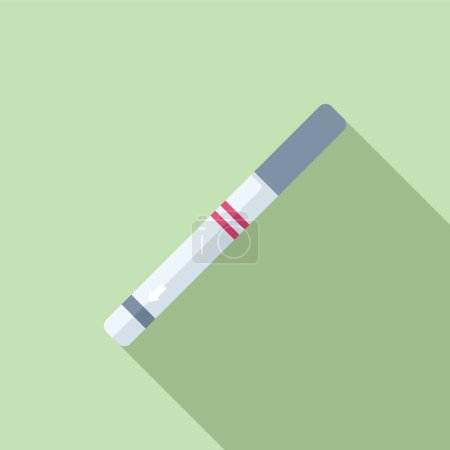 Ilustración minimalista de una ecigarette con sombra, concepto moderno para dejar de fumar