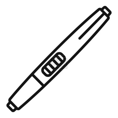 Schéma vectoriel d'un stylo bille, parfait pour les dessins de bureau et éducatifs