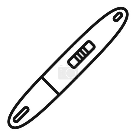 Simplistic digital illustration of a stylus pen in a black and white line drawing style
