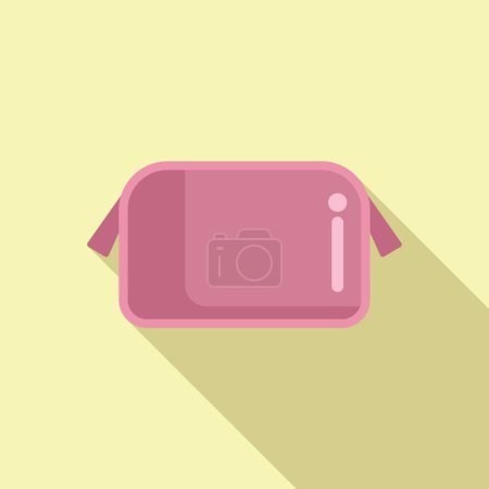 Flaches Design eines rosafarbenen Informationssymbols mit Schatten, vor Dualtone-Hintergrund