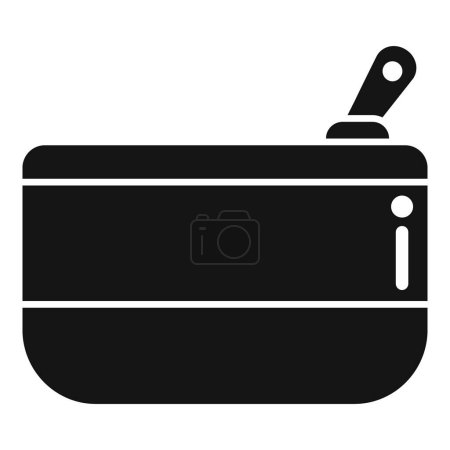 Vektor-Illustration eines Silhouetten-Kochtopfes für grafische Designs in der Küche