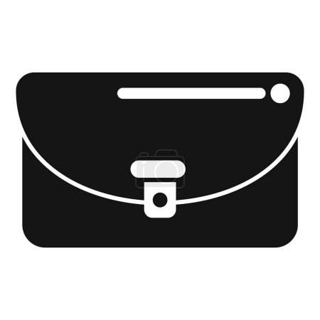 Vektor-Illustration eines einfachen Messenger Bag-Symbols in einem eleganten Schwarz-Weiß-Design