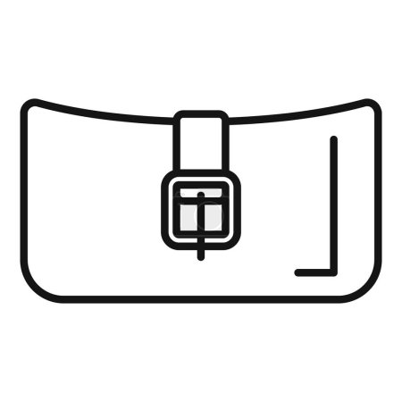 Simplistic art de la ligne noire d'une ceinture, adapté pour la mode et les conceptions d'accessoires