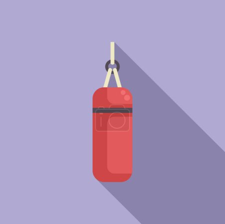 Flat design vector illustration of a red fire extinguisher, perfect for safetyrelated graphics