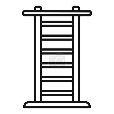 Black and white line art of a ladder, perfect for various design uses