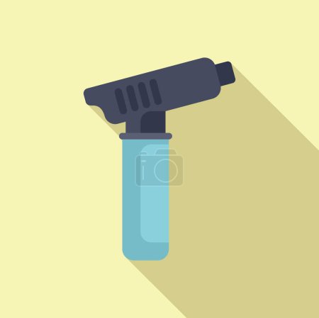 Vector illustration of a modern torch lighter in flat design style with a pastel background