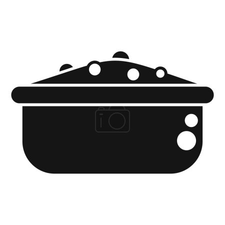 Illustration vectorielle d'une silhouette de casserole de cuisson, idéale pour les dessins graphiques liés à la cuisine