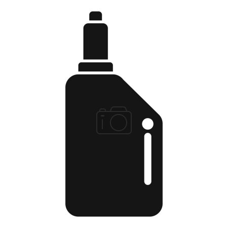 Image vectorielle représentant la silhouette d'un flacon pulvérisateur symbolisant le nettoyage et l'hygiène