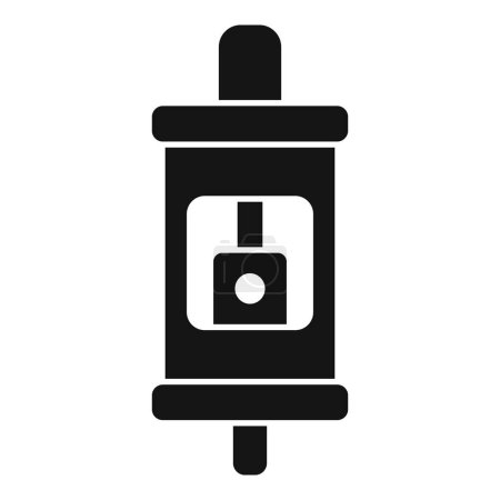 Monochrome vector icon depicting a cartridge fuse, suitable for electrical concepts