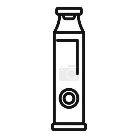 Minimalistic milk carton line icon vector illustration for ecofriendly packaging design in the dairy industry, perfect for grocery and supermarket products