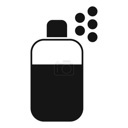 Icône de bouteille de pulvérisation de nettoyage avec illustration vectorielle pour la désinfection et l'entretien d'hygiène dans les fournitures ménagères et l'assainissement domestique. Idéal pour le nettoyage et la protection des surfaces