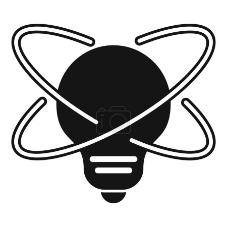 Illustration for Graphic icon of a light bulb with a crossout sign, symbolizing lack of ideas or creativity block - Royalty Free Image