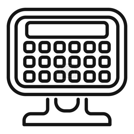 Digital calculator icon graphic with vector illustration for modern computing and financial analysis app
