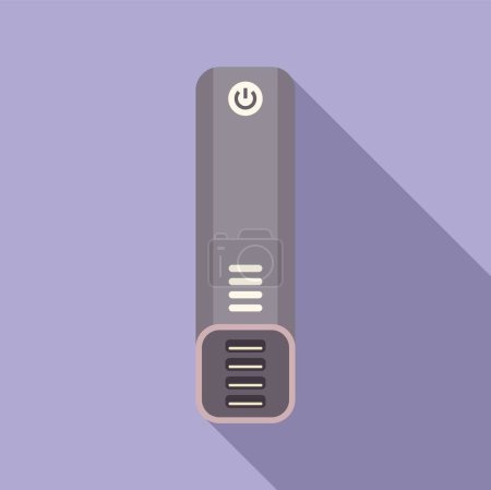 Flacher Designvektor eines Power-Button-Symbols, ideal für Web- und Technologieschnittstellen